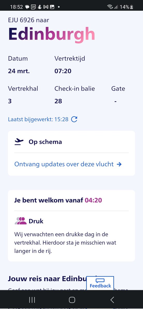 Kimzegt's tweet photo. @Schiphol hoi. In de app zeggen jullie 'druk' en op de website: Niet te druk. Ook de tijden verschillen. Help this girl out, hoe laat moet ik er zijn? https://t.co/gb8RQhUCvh