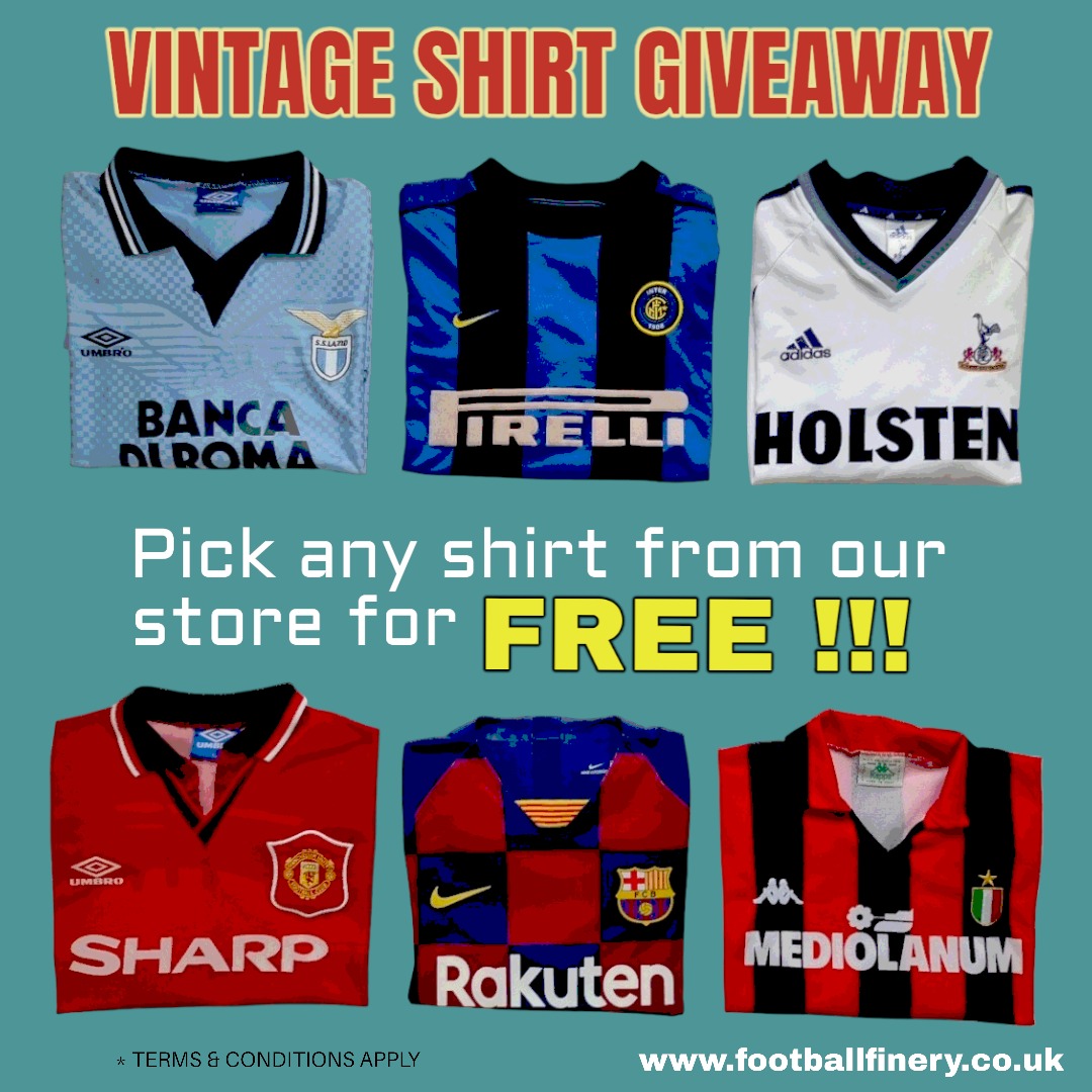 TWITTER COMPETITION:

Winner can pick any shirt from our website, up to the value of £200, for FREE. 

To enter LIKE, RETWEET, FOLLLOW <a href="/footballfinery/">Football Finery</a> and let us know in the COMMENTS which shirt you want.  

Winner drawn 4pm Friday next week (30th March).  Good luck 🙏