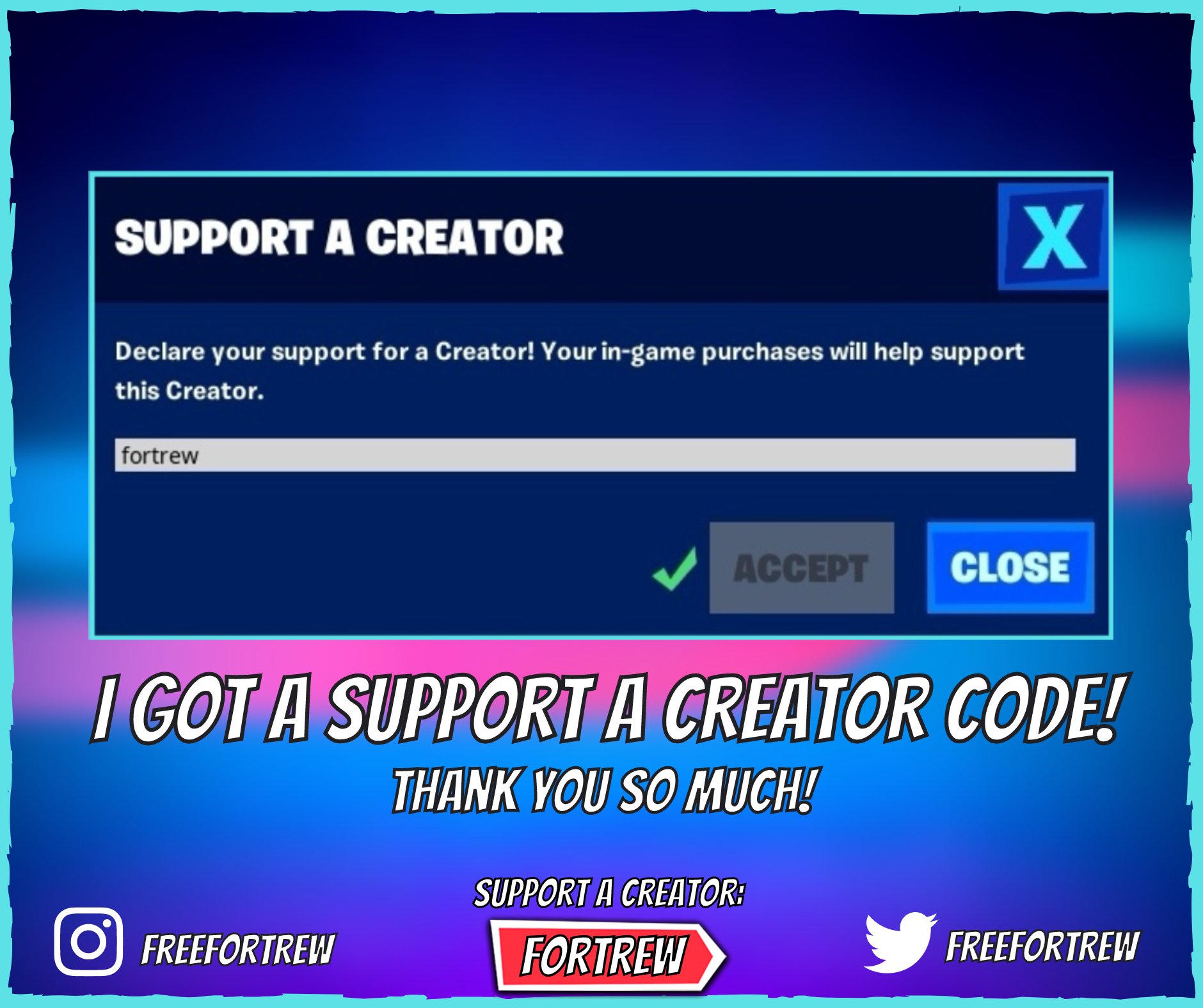 How to get a Support a Creator Code for Fortnite 