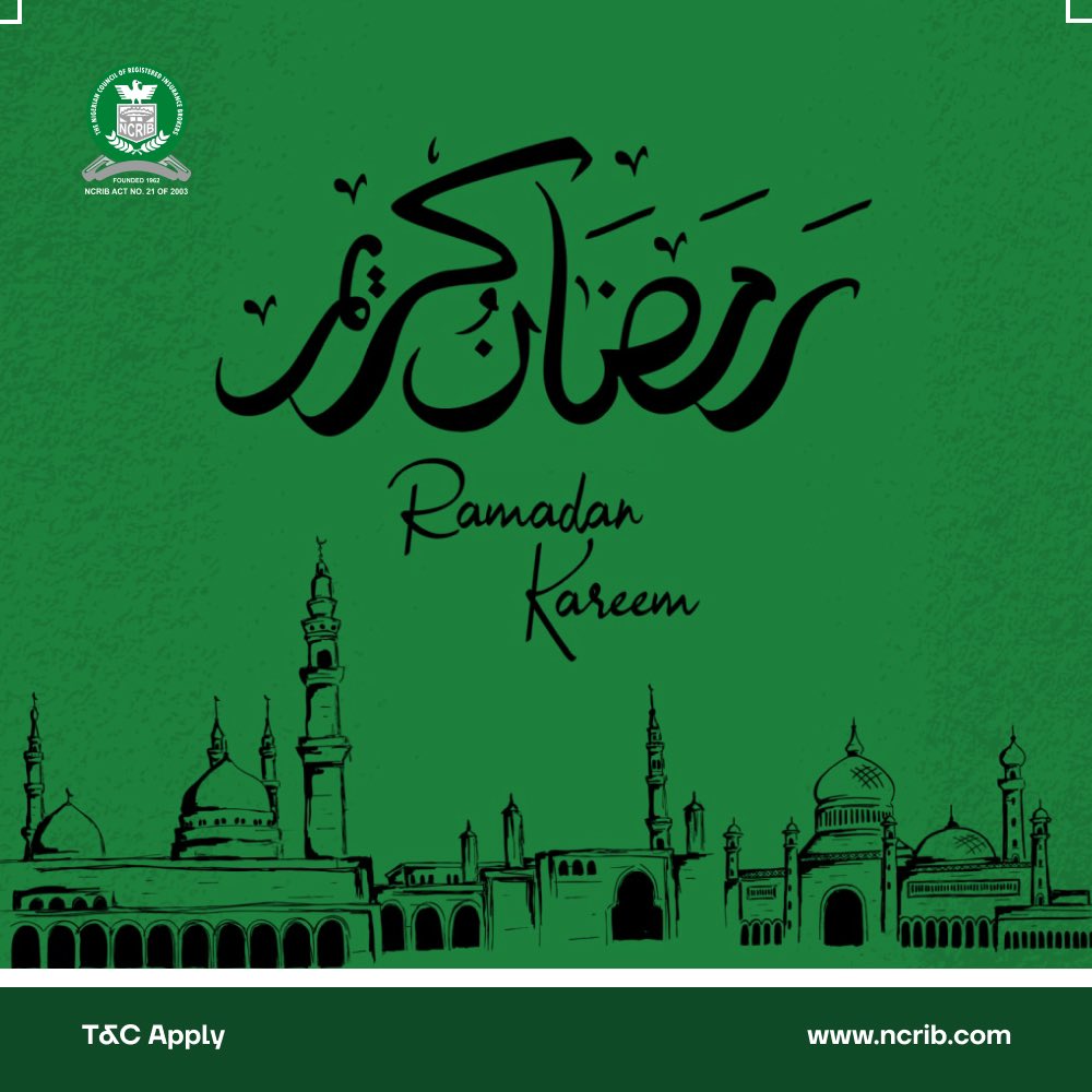 TheNcrib's tweet photo. Ramadan Mubarak. Wishing you a blessed and Happy Ramadan!

#insuranceinnigeria #insurance #nigeria #nigeriainsurance #nigeriandigitalmarketer #globalbrand https://t.co/acPXn2IC8H