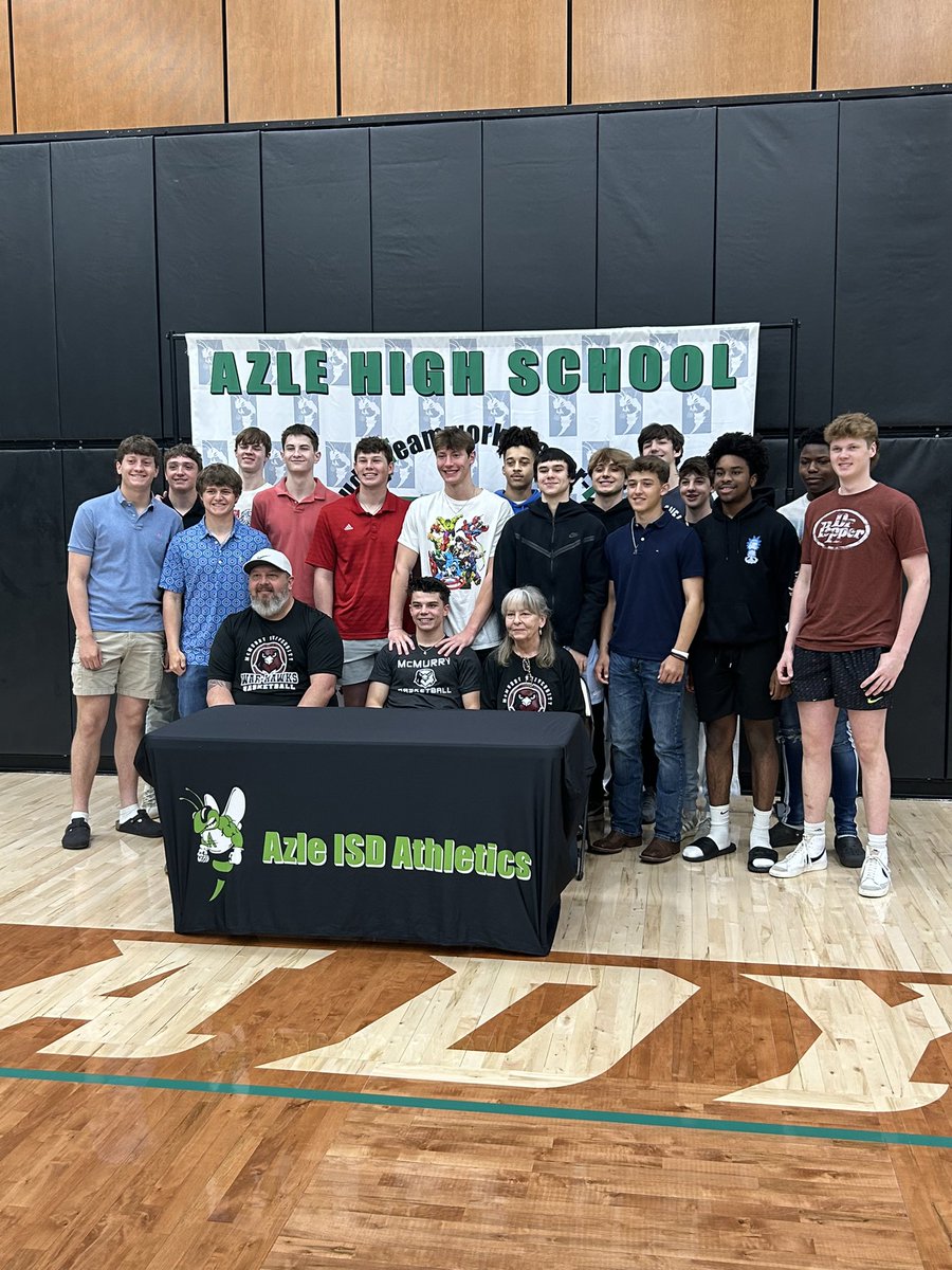 Hornet Hoops (@azle_hoops) on Twitter photo Congrats <a href="/GavinDean2023/">Gavin Dean</a> and his family for a special day! Good luck and we are proud of you! <a href="/McMurry_MBB/">McMurry Men's Basketball</a> <a href="/azleathletics/">azleathletics</a> <a href="/azleisd/">Azle ISD</a> <a href="/Gosset41/">Brian Gosset</a> <a href="/hoopinsider/">Hoopinsider</a> <a href="/CoachChrisDean/">C. Dean</a> Congrats <a href="/GavinDean2023/">Gavin Dean</a> and his family for a special day! Good luck and we are proud of you! <a href="/McMurry_MBB/">McMurry Men's Basketball</a> <a href="/azleathletics/">azleathletics</a> <a href="/azleisd/">Azle ISD</a> <a href="/Gosset41/">Brian Gosset</a> <a href="/hoopinsider/">Hoopinsider</a> <a href="/CoachChrisDean/">C. Dean</a>