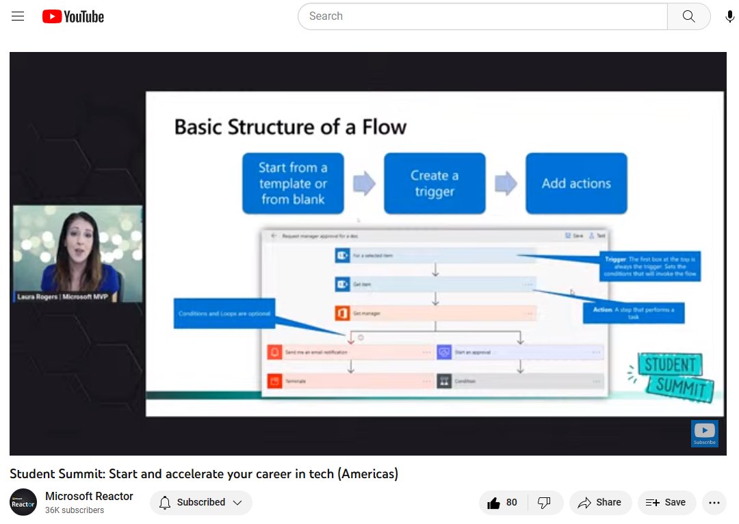 Not only is <a href="/WonderLaura/">Laura Rogers, Microsoft MVP</a> breaking down #lowcode #nocode and #PowerApps in such an amazing way, but her story, so cool! 🤩

Didn't get a degree in #ComputerScience and now owns her own #tech company! Love it 👏

youtube.com/live/8BReQIhQz…
#MSFTStudentSummit