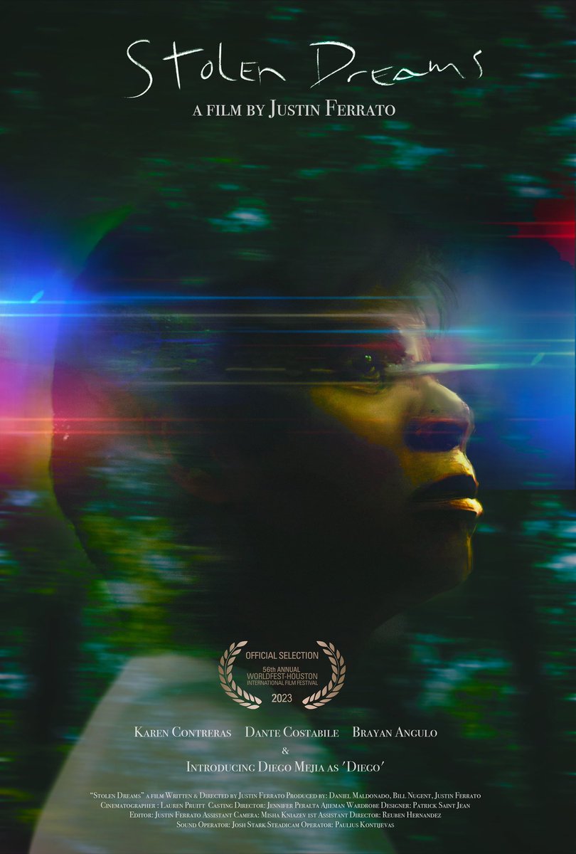 JustinFerrato's tweet photo. EXCITING NEWS! My new short film that I wrote &amp; directed 'Stolen Dreams' has been officially selected to screen Houston @worldfest at the end of April! 

The film confronts family separation &amp; migrant rights in detention centers. More news to come! https://t.co/4XZWsF3TrH