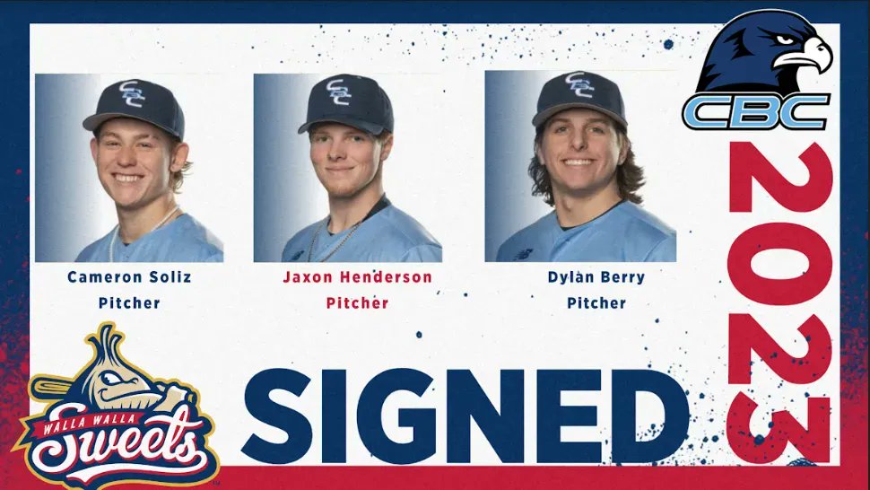 Three CBC Hawks Head to Walla Walla for 2023 Summer

#SweetsCountry buff.ly/3JHb7d9