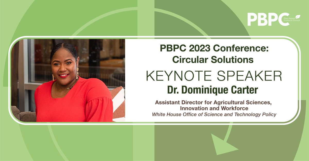PlantBasedProds's tweet image. PBPC is thrilled to announce Dr. Dominique Carter of @WHOSTP as a keynote speaker at #PBPC2023Conference! Dr. Carter provides high-quality scientific &amp;amp; policy advice to decision makers, and we are excited to have her join these important conversations: pbpc.com/pbpc2023/