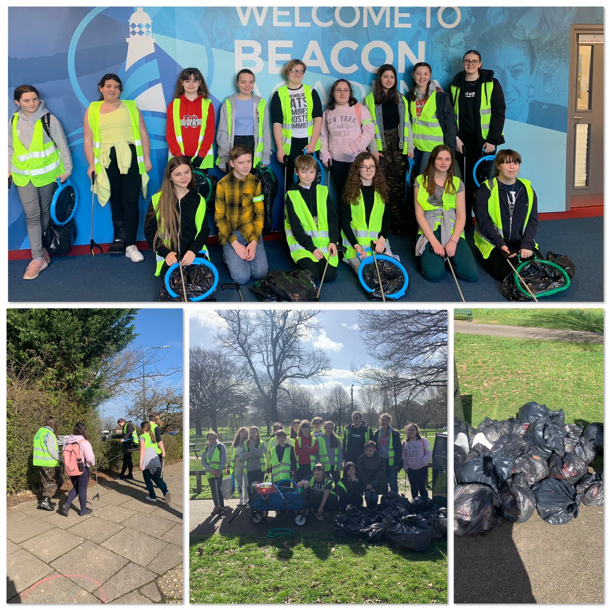 AmberLeBon2's tweet photo. We have been super busy today. This morning we went litter picking and collected 25 bags. We then ran our 2nd eco shop and made £215. So proud of the students! Thank you to everyone who supported.
Keep an eye out for our summer eco fete coming soon! @BeaconAcademyCL https://t.co/N5eM9jCjc9
