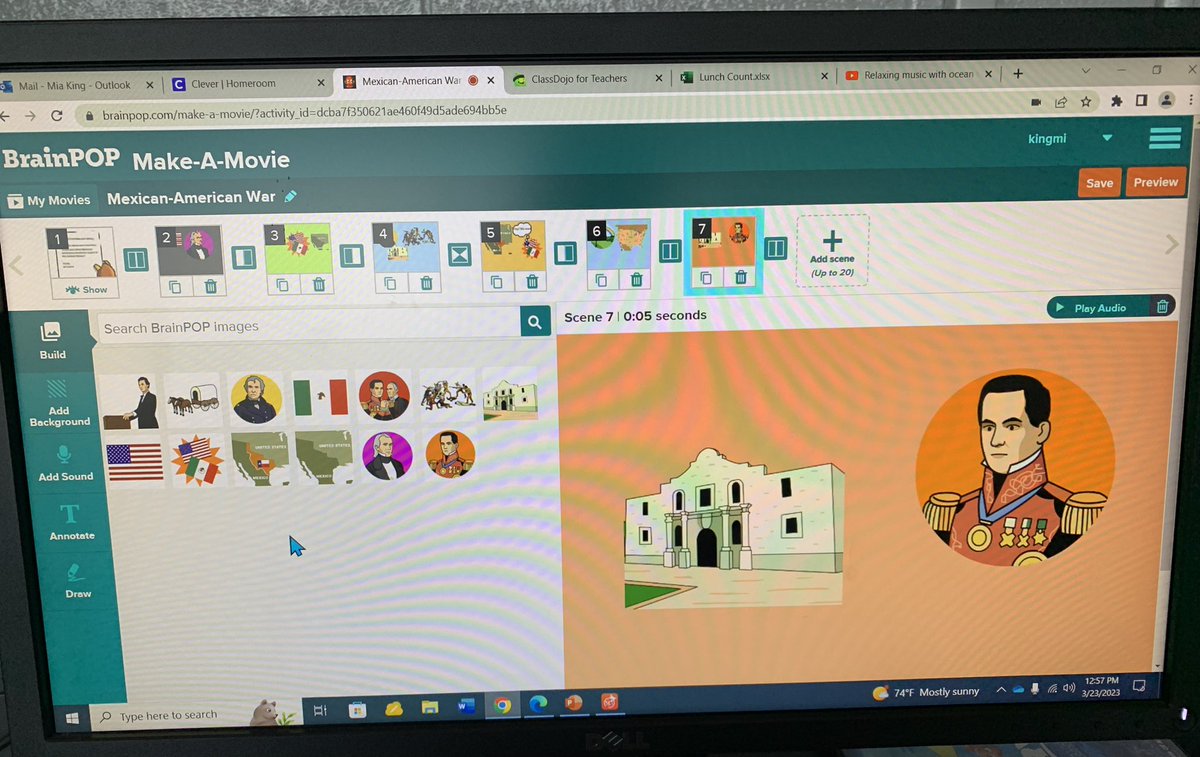 kingmia5's tweet photo. Trying some new technology to show our knowledge. We made our own Brainpop movie to retell what we learned. So much fun!! 💻😁😁@McFadden_School https://t.co/M3q57rAJ6l
