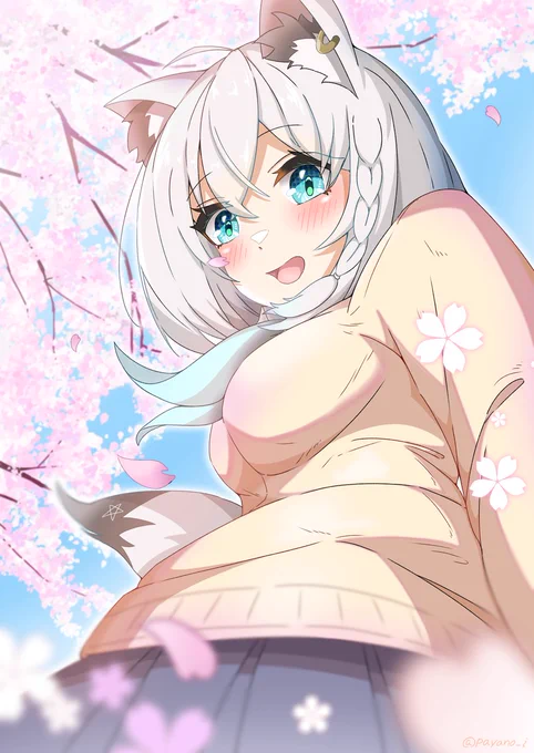 制服白上#絵フブキ 