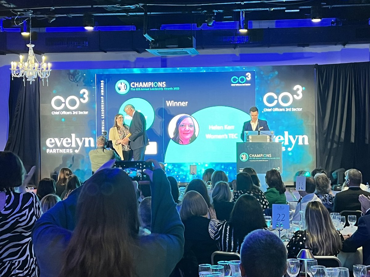 Well done @HelenK2018  of @womenstec winner at #CO3Awards 🥳👏🏼