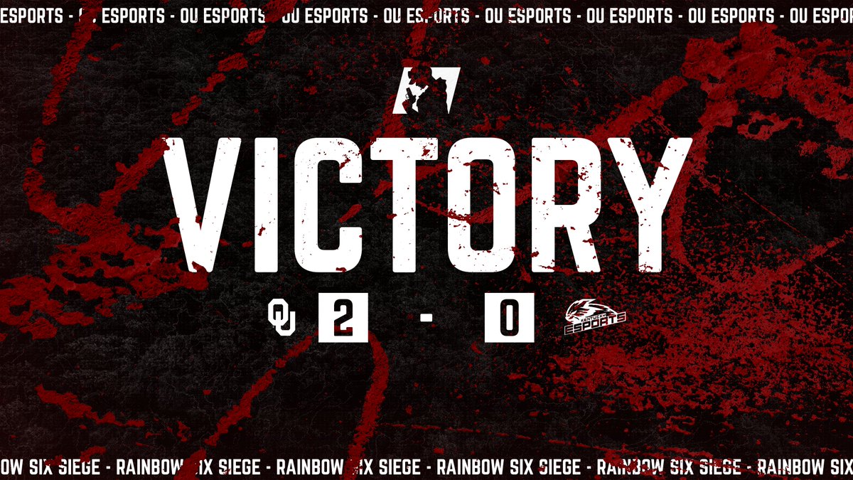 OUEsports's tweet photo. R6 Crimson advance to round 2 of the Collegiate R6 playoffs as they take down UKY B with a swift 2-0 sweep! ⚡️⚡️

 #BoomerSooner #OUEsports #SoonerEsports https://t.co/PFVkEIWcO1