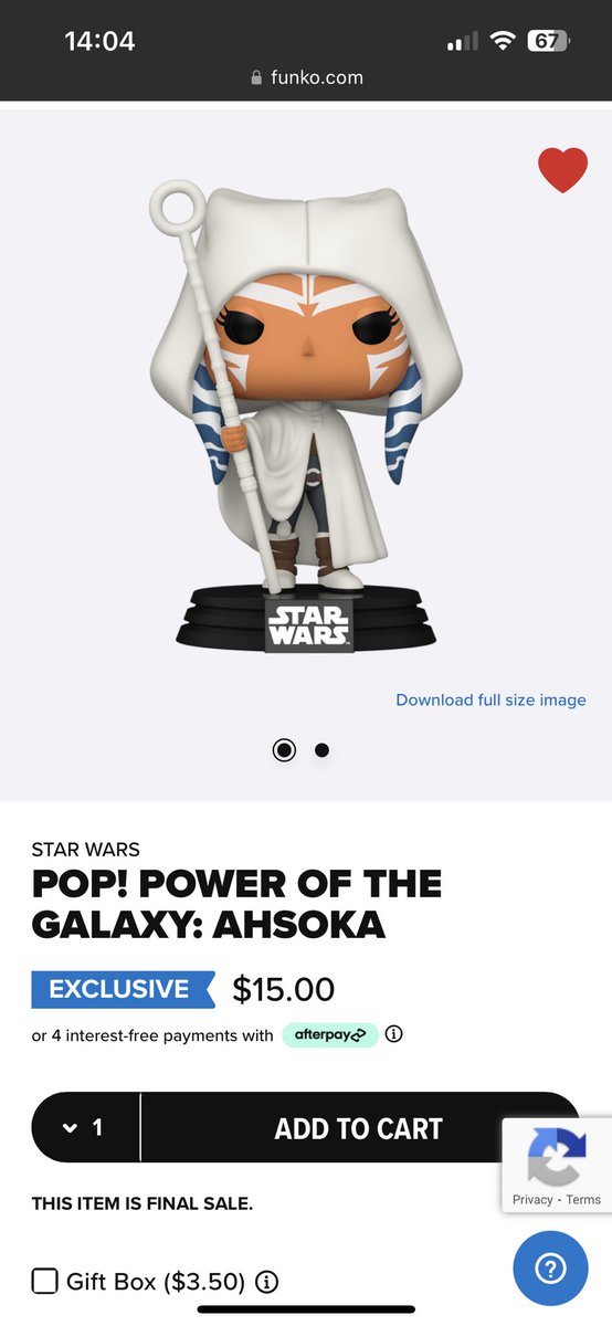 Ahsoka available on funkos website @DisTrackers @funkofinderz @FunkoPopHunters @yak_face