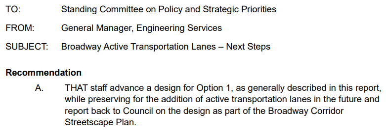 Mihai_Cirstea_'s tweet image. City of Vancouver staff are recommending AGAINST adding active transportation lanes on Broadway, despite overwhelming support from council.

Here are the top 15 reasons to support active transportation lanes on Broadway! (I was going to do top 10 but kept thinking of more!) 🧵