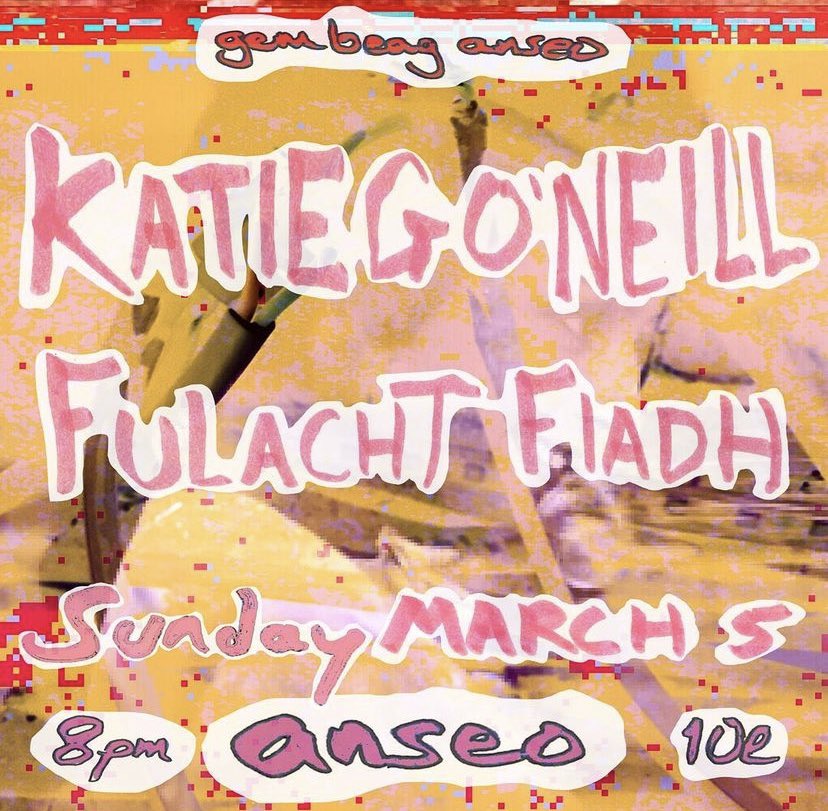 KatiegONeill's tweet image. In case you didn’t know - my release gig was rescheduled to the 8th April! I’ll be joined by dungeon synth master @iamamutant and dreamy electronic music legend Soria Reilly upstairs in Anseo hosted by @littlegemrcrds - no one will be turned away for lack of funds. See you there!