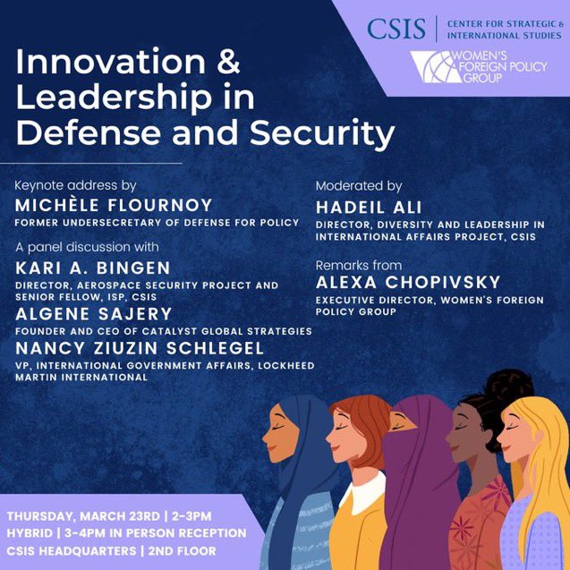 wfpg's tweet photo. AND WE’RE LIVE! Our event “Innovation & Leadership in Defense & Security” is happening right now at @CSIS Headquarters!
#wfpg #womenleaders #diversityandinclusion #defense #security #csis #innovation #diversity #leadership https://t.co/07OSLN6imf
