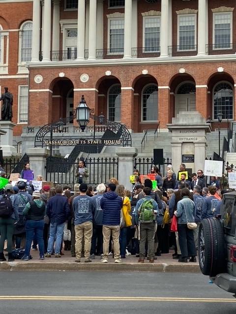 MVRHS's tweet photo. Today, 50 MVRHS Students &amp; staff went to the State Building to support the #MVhousingbank - it is so important for us to help student's voices be heard about the need for housing on #marthasvineyard 

Thank you to all who went today to be a part of history! https://t.co/Vel55mjCXV