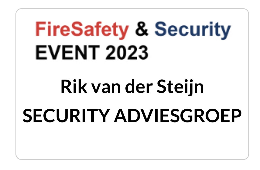 Aangemeld voor FireSafety &amp; Security 2023 in april. Benieuwd wie we dit jaar allemaal treffen in Den Bosch. fssevents.nl