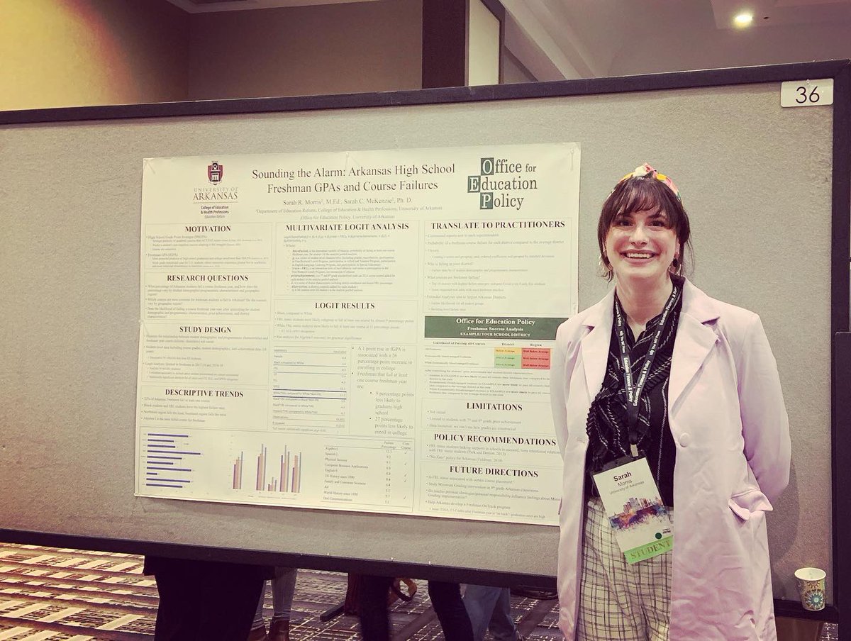 gema_zamarro's tweet image. @ua_edreform @uacoehp students @thetaywil @SarahR_Morris doing a great job at #APPAM2023 poster session 1. Make sure to come by and check these posters out!