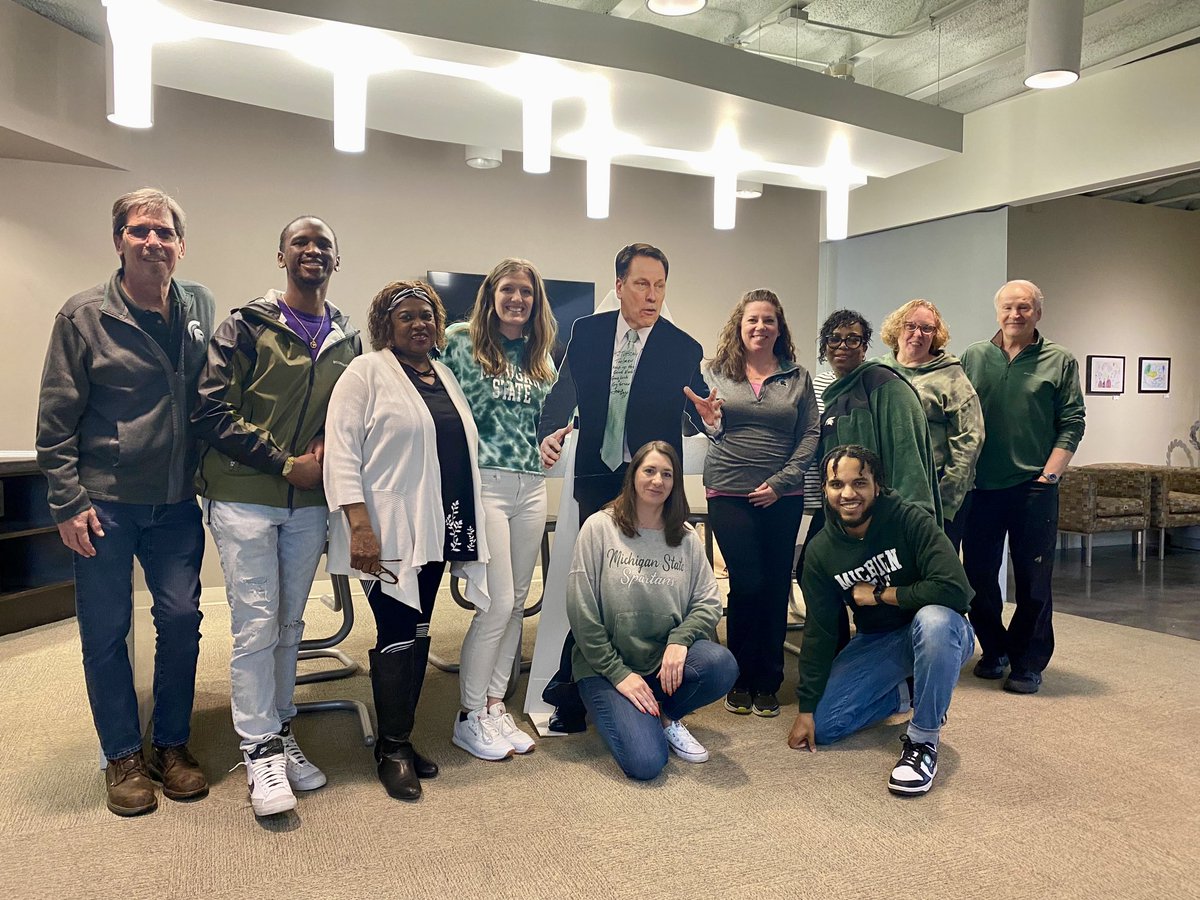 We wish our <a href="/MSU_Basketball/">Michigan State Men's Basketball</a> Spartans luck as they prepare for their Sweet 16 matchup tonight against Kansas State!  #GoGreen #MarchMadness