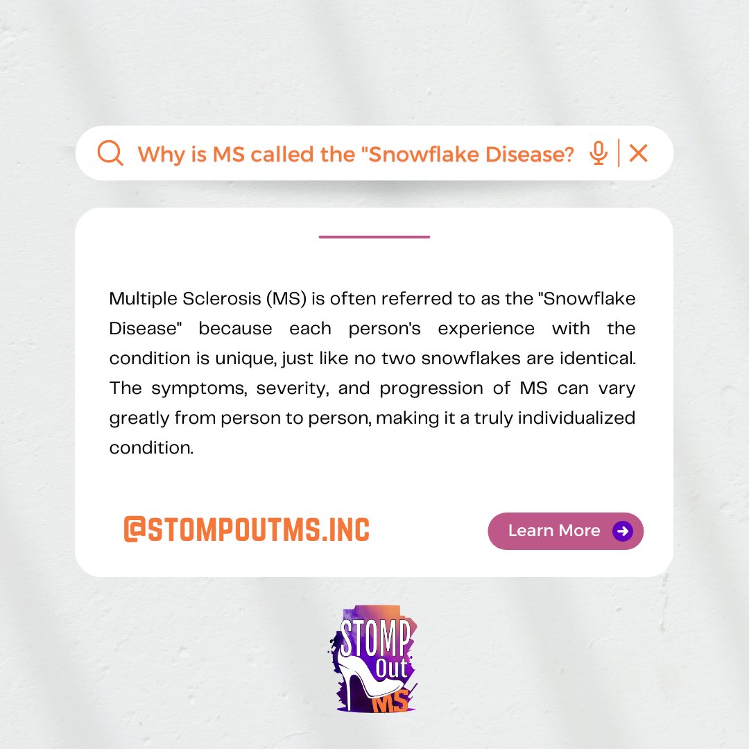 IncStomp's tweet photo. #marchmsawarenessmonth
People diagnosed with Multiple Sclerosis experience the disease differently.
#StompOutMS
#MultipleSclerosisAwareness
#MSWarrior
#BlackWomenWithMS
#MSCommunity
#SupportStompOutMS
#MSResearch https://t.co/w7T4m9j9UK