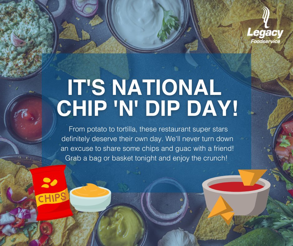 LegacyFSA's tweet photo. Did you know that some Chip companies even went so far as to gift free jars of dip to people named Chip every March 23rd? Learn more about the history of these industry staples in this article from Calgary Herald!
https://t.co/E4AkGt1rmb.

#chipndipday #LegacyFoodservice https://t.co/3eMVLwWrK2