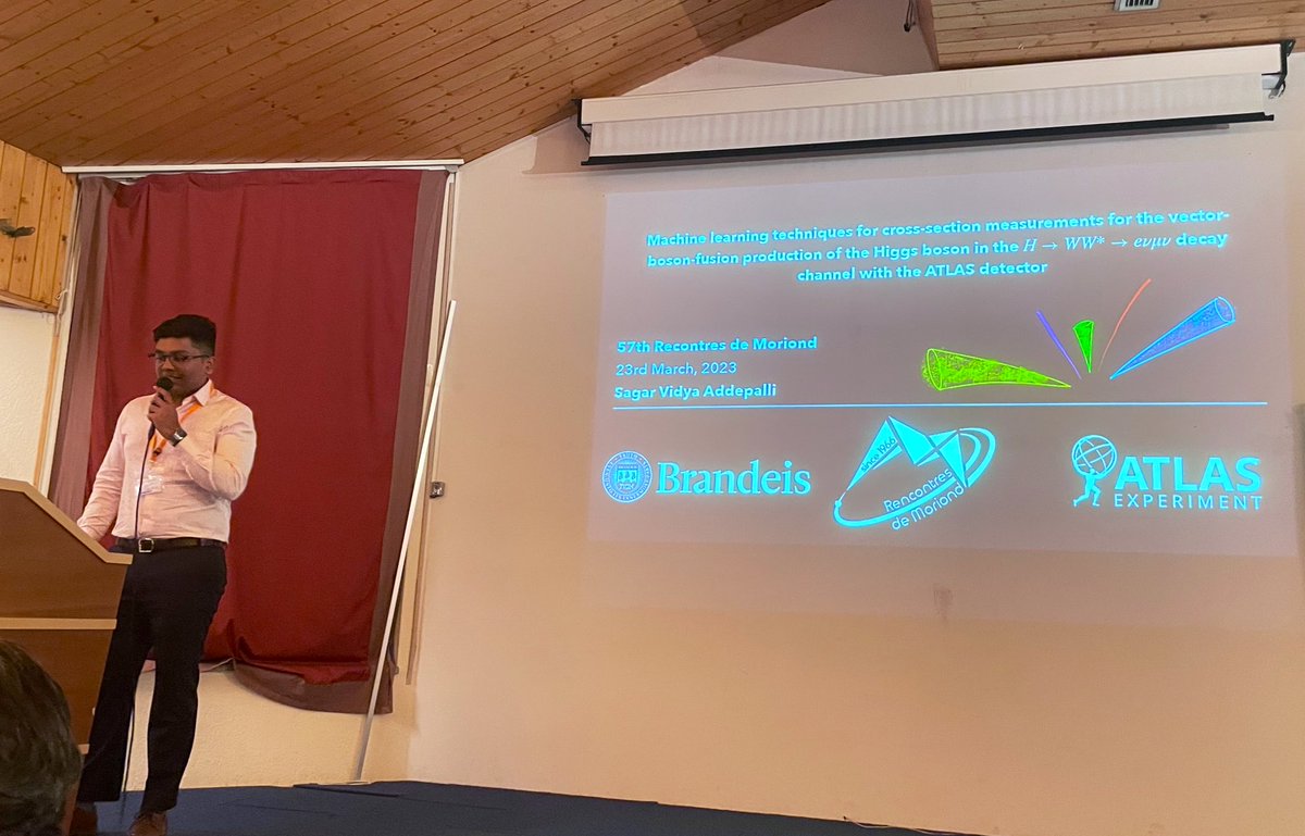 freyablekman's tweet photo. Next #moriond flash talk: Sagar Addepalli @AddepalliSagar who has been using #MachineLearning to improve the study of Higgs bosons in the WW decay mode for @ATLASexperiment and using that for #SMEFT interpretation. Impressive improvement Sagar! https://t.co/tCyT1ZnTvh
