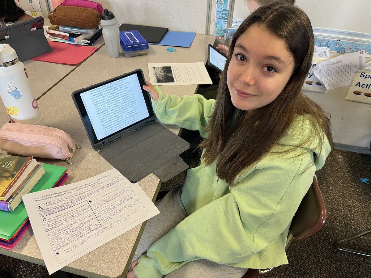 HallmanCarrie's tweet photo. Working on an ACES, extended response, in social studies. How is the Indus River Valley unique from the other ancient civilizations we have studied? https://t.co/QKW3SG6Icm