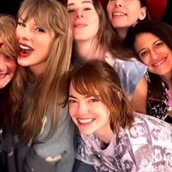 emmarstones's tweet photo. emma stone living her best life at taylor swift concert is my free serotonin https://t.co/XXBQU3btG5