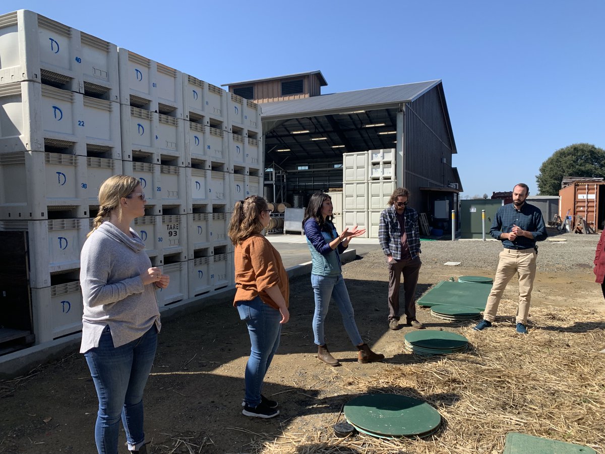 SherwoodEng's tweet photo. Last week, our Petaluma team toured wastewater facilities at @SleepingGiantBC and @HudsonVineyards. Both wineries provided insight into the onsite treatment of wastewater and how the treated water is reused for vineyard or landscape irrigation.

#waterreuse #wastewater #winery https://t.co/KndENtem42