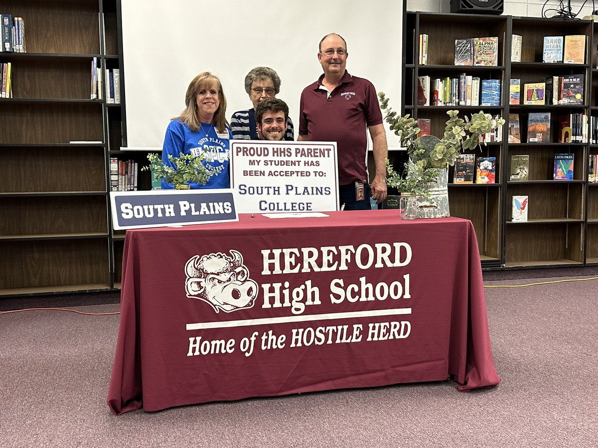 HerdSportsMed's tweet photo. Keaton had his academic signing today at school. He has already signed his letter of intent to attend South Plains College as part of their Athletics Training program. We’re so proud of you Keat and can’t wait to see what you do next! @spctexansAT https://t.co/5QAjBivUnr