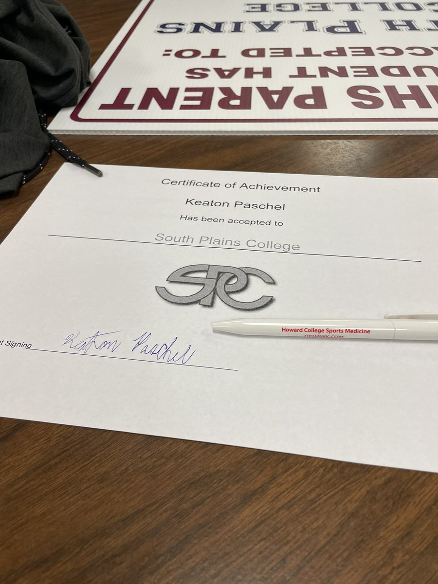 HerdSportsMed's tweet photo. Keaton had his academic signing today at school. He has already signed his letter of intent to attend South Plains College as part of their Athletics Training program. We’re so proud of you Keat and can’t wait to see what you do next! @spctexansAT https://t.co/5QAjBivUnr