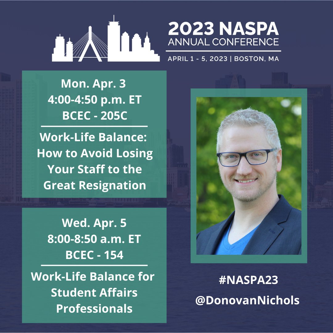 DonovanNichols's tweet photo. I'm excited to present twice at the #NASPA23 Annual Conference about my dissertation topic, #worklifebalance. If you are attending the @NASPAtweets conference, let's connect. #livebalanced
Thank you to @utoledohighered, @NASPAgives, and
@utoledogsa for your support! https://t.co/cUczKlvCOM