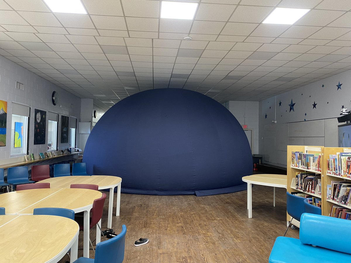 James Durbano, the amazing astronomer of <a href="/planetarium51/">AstroDome</a> fame brought his astrodome to <a href="/CalGirlsSchool/">Calgary Girls Charter School</a> today. Anyone fancy a trip through the universe? #space #astronomy #abed #edchat