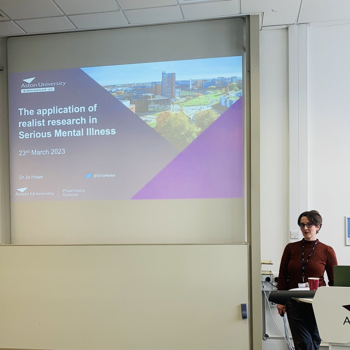 PharMED_'s tweet photo. Great presentation by @DrJoHowe on applying realist research in SMI at todays @AstonPsychology research seminar 👌🏻

Thank you to all who attended! 

@Prof_Ian_M @birdigk93 @Hafsah_Habib #SMI #realistmethods #MEDIATE #RESOLVE https://t.co/OxiHlt4O4B