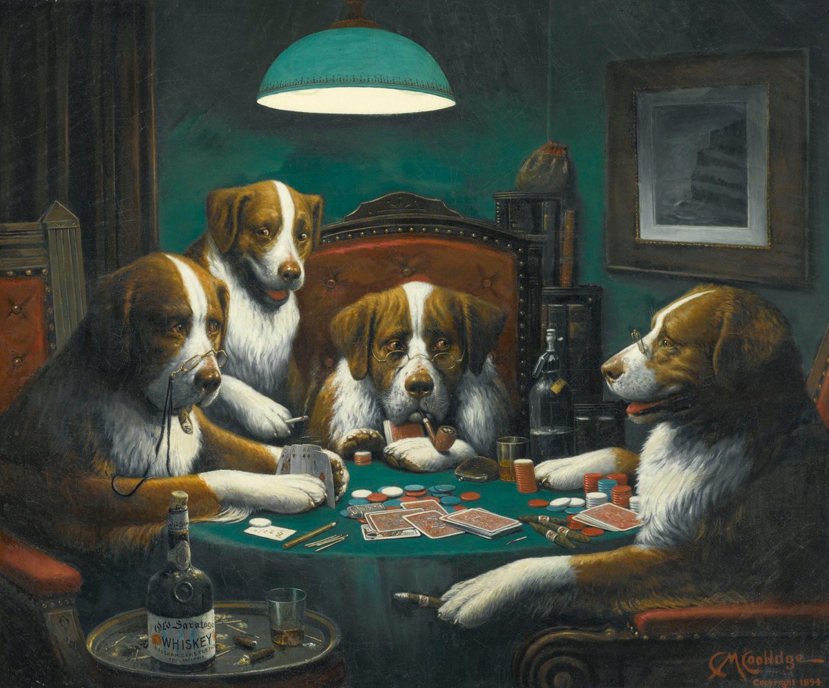 DailyArtApp's tweet photo. 🐶 Happy National Puppy Day!
#AdoptDontShop ❤️

🎨🐶:
Dog at Rest by Gerrit Dou 1650 
Dog with a Biscuit and a Chinese Cup by Giovanna Garzoni 1640s
Dogs Playing Poker, by Cassius Marcellus Coolidge,1894
Siegfried by Thomas Theodor Heine 1921 https://t.co/AQ93Ll71CJ