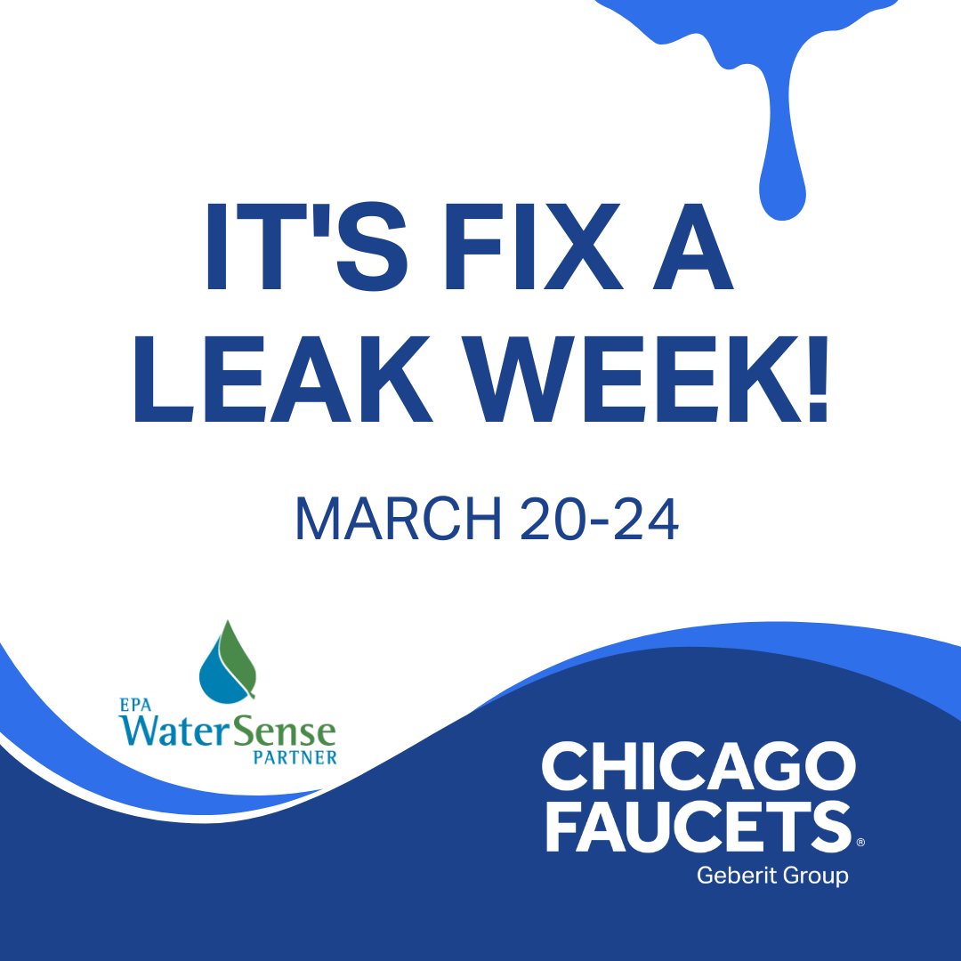 The EPA says household leaks can waste nearly 1 trillion gallons of water annually nationwide. That's why March 20-24 is #FixALeakWeek! Find and fix leaks inside and outside to #savewater and money all year long. bit.ly/2D4Lhvo