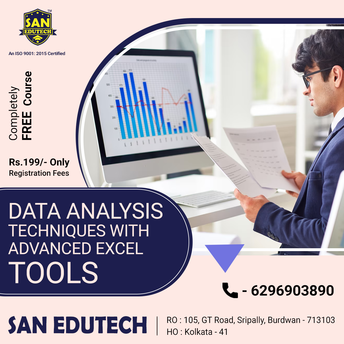 sanedutech's tweet image. Get a Free Course of Advance Excel at San Edutech in #Burdwan. Hurry Up! Book your slot today. Just dial 6296903890 or visit 105, GT Road, Sripally, Perbirhata, Burdwan - 713103 for details.

#SanEdutech #AdvanceExcelCourse #ComputerHardwareCourse  #FreeAdvanceExcelCourse