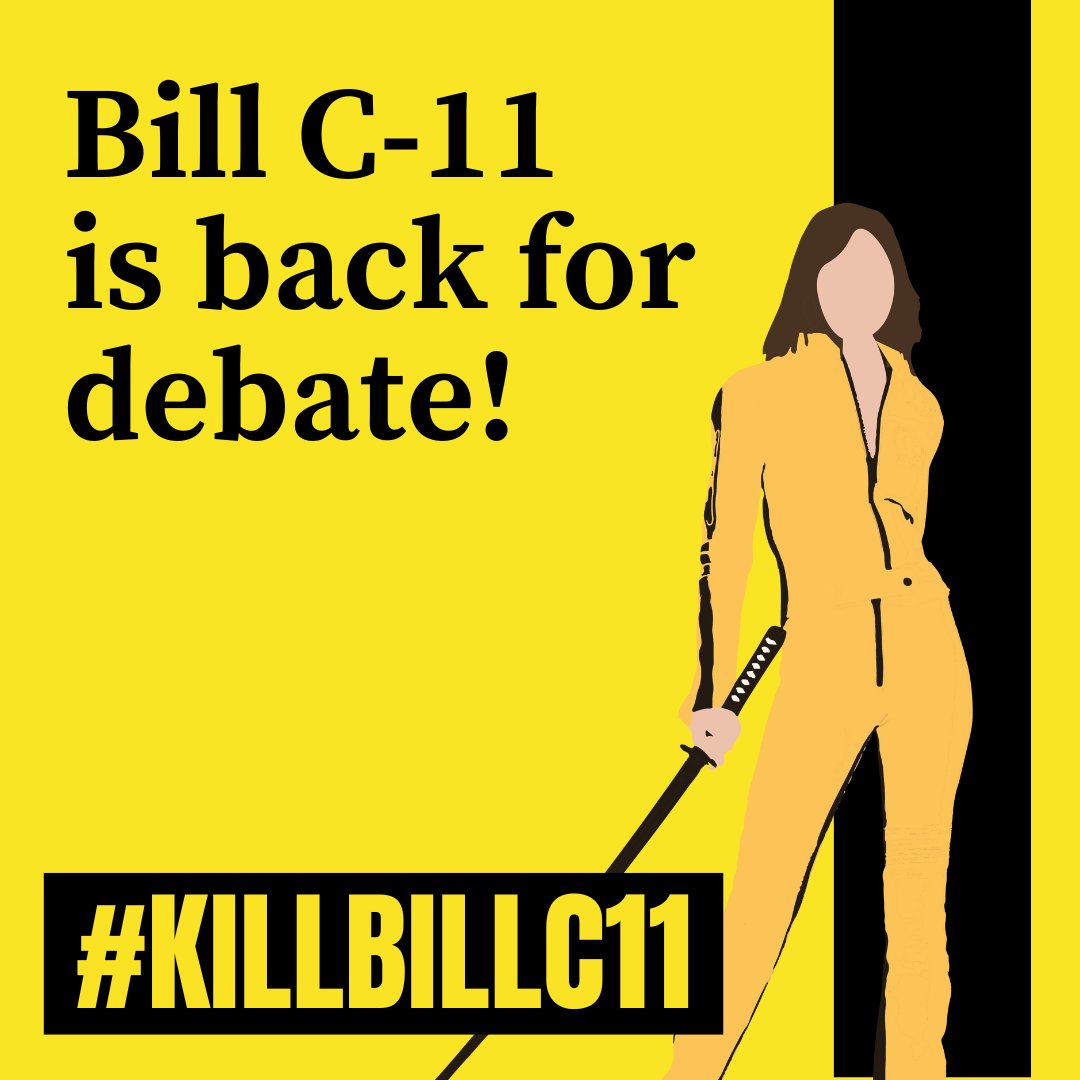 Bill C11 is up for debate on Monday. We’re hearing rumours the Liberals will make this the last day and refuse to let dozens of MPs from speaking on behalf of their constituents. 

This is nothing short of censorship on a censorship bill! 
#killbillc11