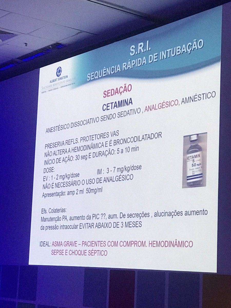 Uso da cetamina na sequência rápida de intubação - Dr. Celso Terra #PedsICU @pebmed @SLACIP17 @SBPediatria @abramede @abramedesp @sbaitbrasil @AmerAcadPeds