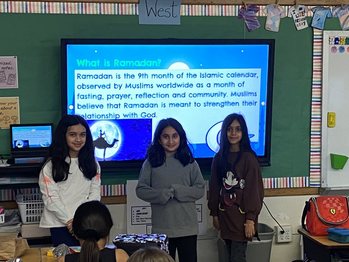 Today our classmates taught us all about Ramadan! <a href="/NorthSideEW/">North Side School</a> <a href="/mrs_cpulgrano/">Christine Pulgrano</a> #ewlearns