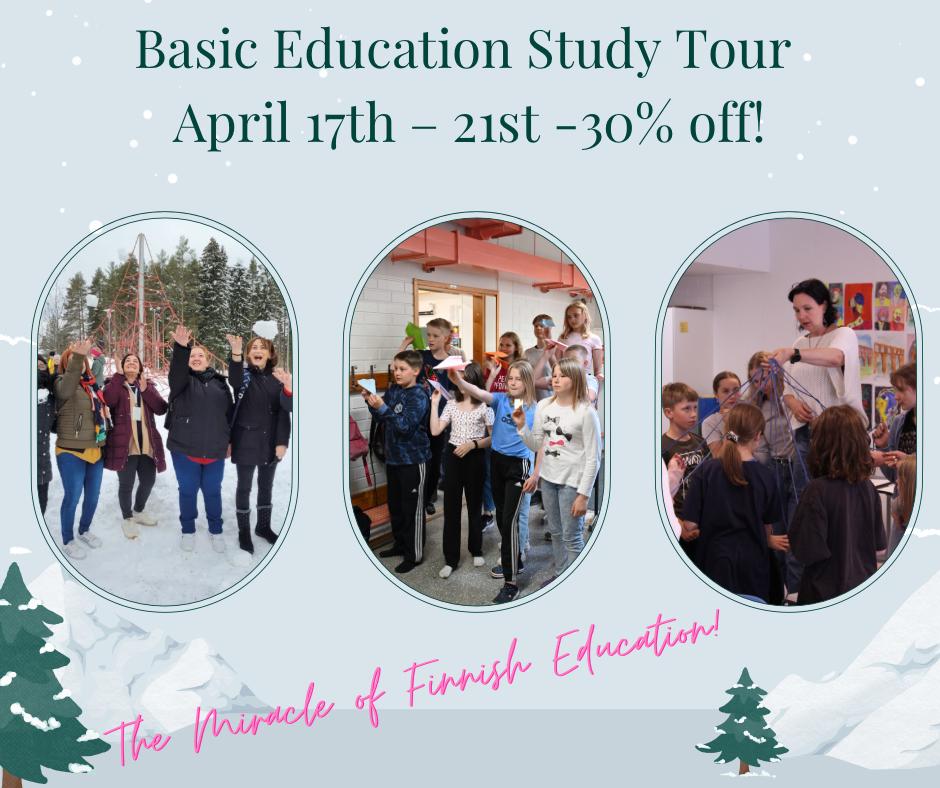 LearningScoop's tweet photo. Interested to learn more about innovative basic education in Finland? 🇫🇮 Unique offer for limited time! Come alone, with your colleagues, or gather a group of educators for the Basic Education study tour in April 17th–21st🙌
#studytour #studyinFinland #PDprogram #teachertraining https://t.co/CV3Ql1xzC9