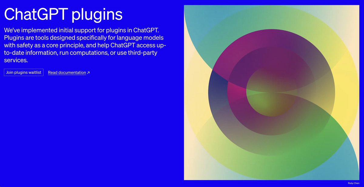 tunguz's tweet photo. Huge announcement - @OpenAI has just released the officially supported plugins for ChatGPT. These plugins will allow ChatGPT interface with various external apps and services, such as email, search engines, coding environments, etc. This could also be the harbinger of making ChatGPT-based services more reliable and accurate, something that these systems have struggled so far with.

The official OpenAI blog post: https://t.co/Wg84ikDnbM

#AI #GenAI #ArtificialIntelligence #GenerativeAI