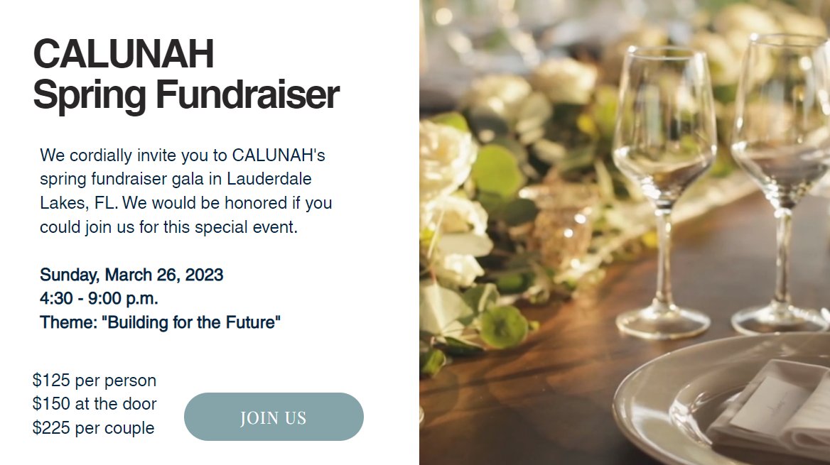 CALUNAH_ORG's tweet image. For more information, go to caluah.org
#SpringFundraiser