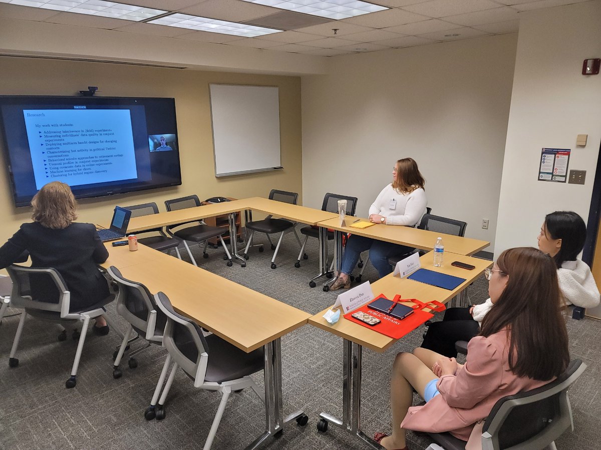AU_SPA's tweet photo. We love having accepted Ph.D. students on campus today! They are meeting w/ their departmental advisors & hearing from Asst. Dean, Graduate Enrollment Jennifer Forney & Senior Assoc. Dean for Academic Affairs Alison Jacknowitz! #Yes2SPA https://t.co/dh89PzW0kL