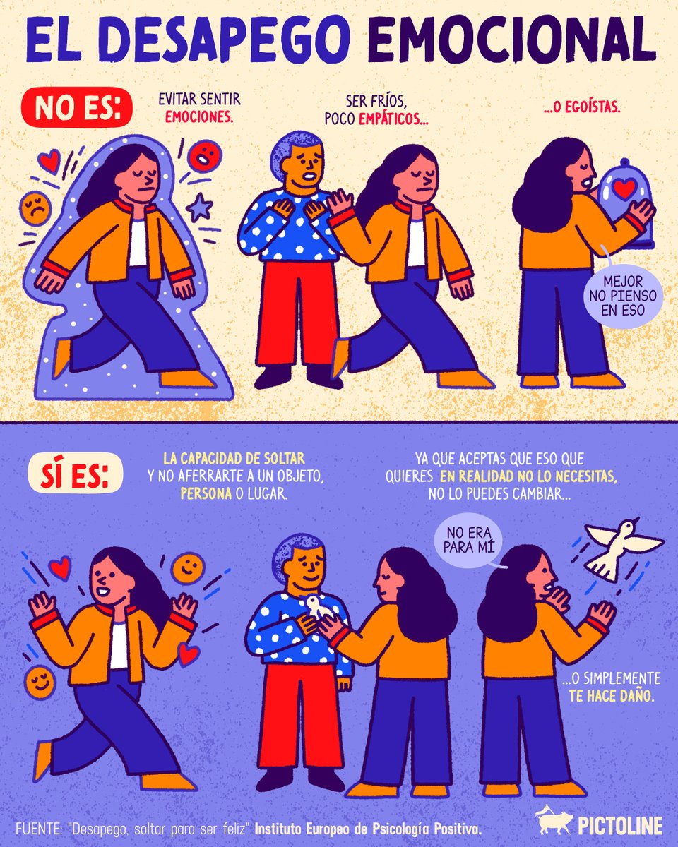 pictoline's tweet photo. Qué es ✅ y no es ❌ el desapego emocional: https://t.co/d8FCVIM3Ku
