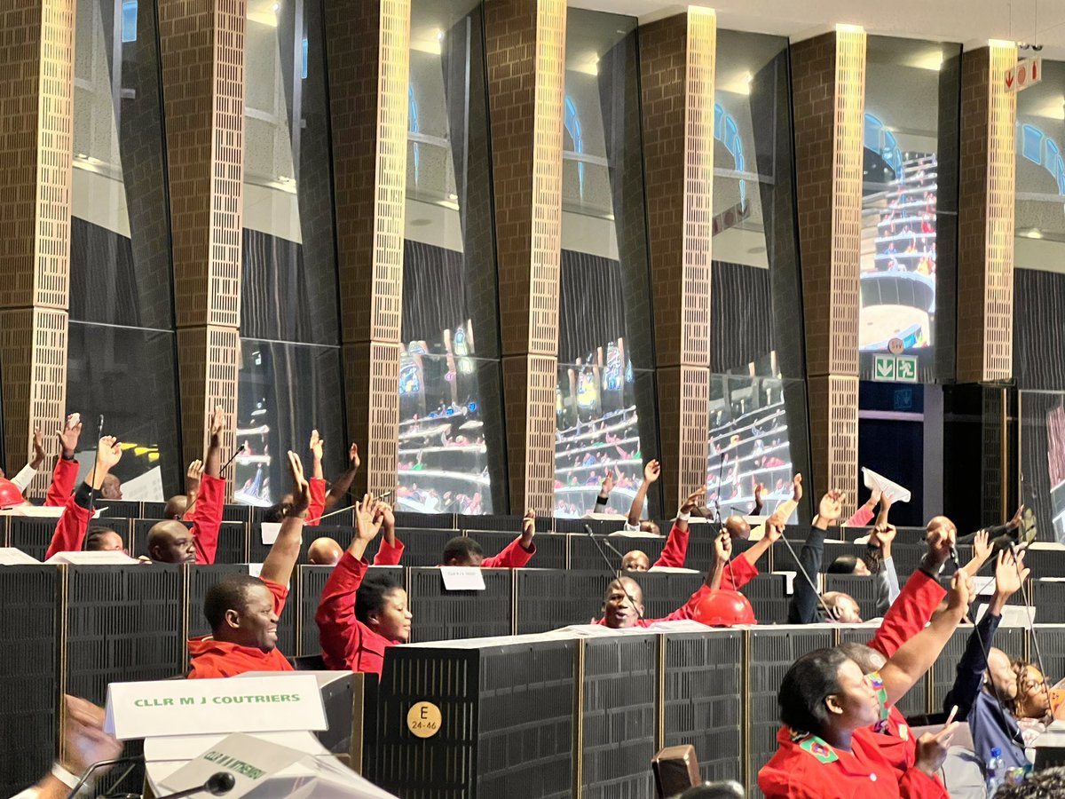 SthembeloMajola's tweet photo. @EFFSouthAfrica and @MYANC councillor’s in the city of Johannesburg voting against ActionSA motion that seeks to eradicate bucket toilets system in underprivileged communities in the city. @Julius_S_Malema https://t.co/hXTK8jXP3E