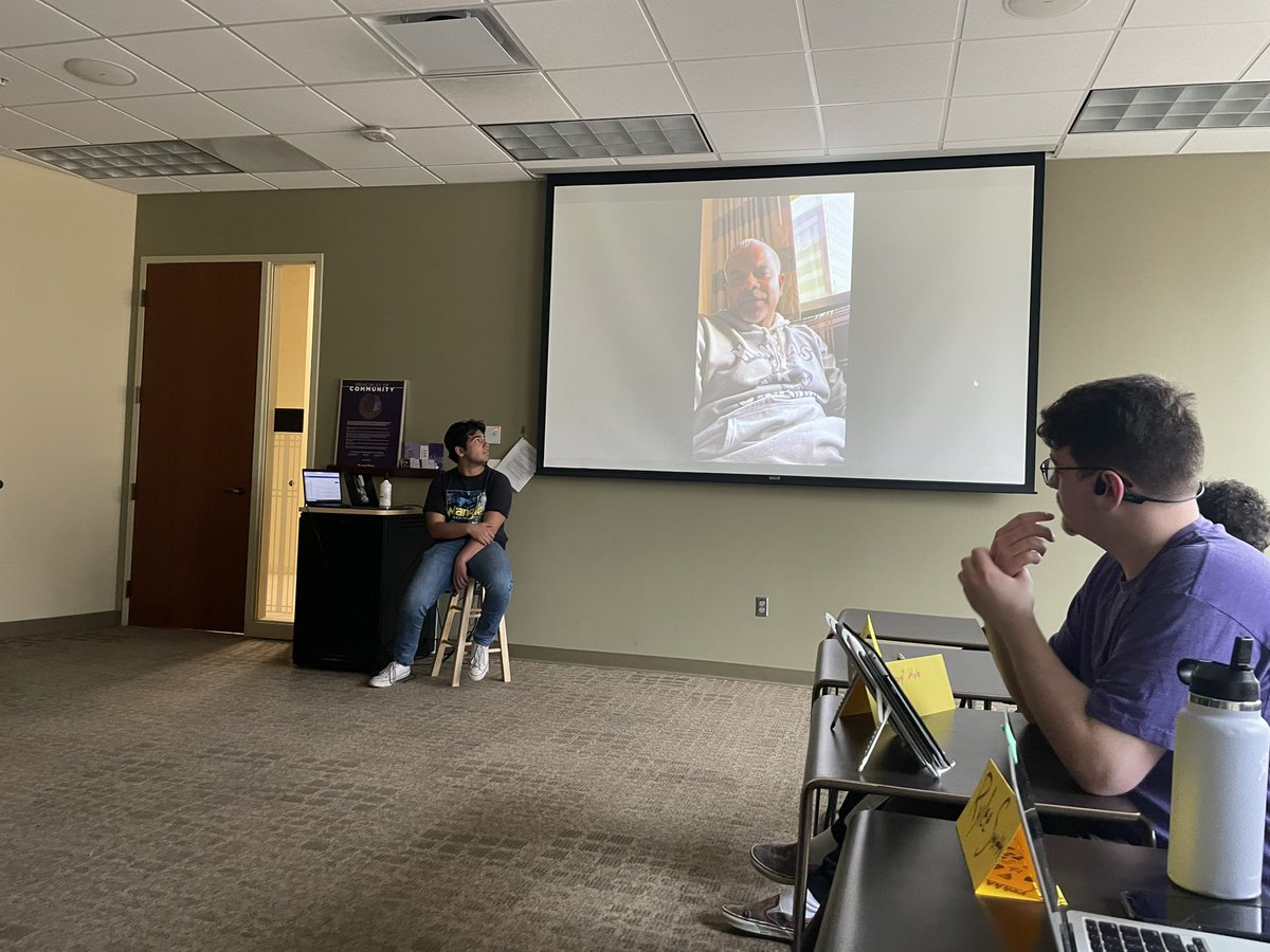 Enjoyed watching a video from <a href="/CoachJTang/">Jerome Tang</a> in our Lead 450 class! Coach talked about his leadership approaches and the impact that it can make on others. Good luck today <a href="/KStateMBB/">K-State Men's Basketball</a>!