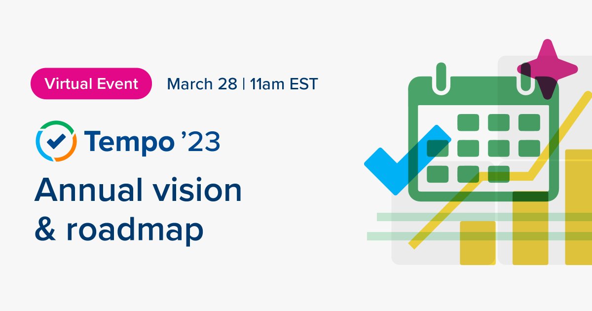Join the Tempo product team on March 28 to hear about our upcoming roadmap and direction for the months ahead. We'll discuss our vision for the coming year, outlining our key goals, initiatives, and priorities across all of our products and services.  bit.ly/3z214dI