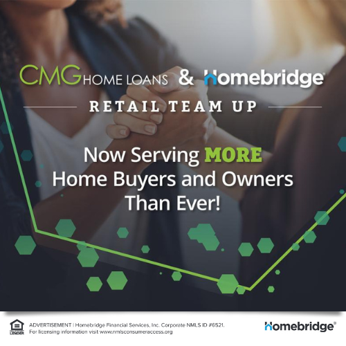 FinanceYourHome's tweet photo. I am excited to announce that the retail division of Homebridge will soon be a part of CMG Home Loans. This team-up of two powerhouses in the mortgage industry will allow us to help even more homeowners with greater range of home financing options. Reach out today to learn more! https://t.co/ysDVCNr1IO