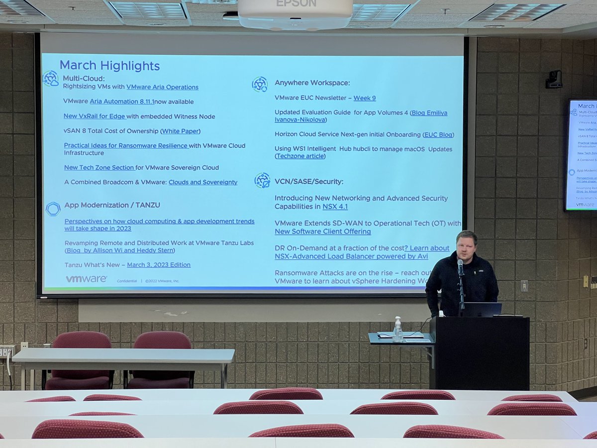 SDVMUG's tweet image. Thanks to @pbalfanz for stopping by the @SDVMUG and sharing all the VMware updates with us @MyVMUG