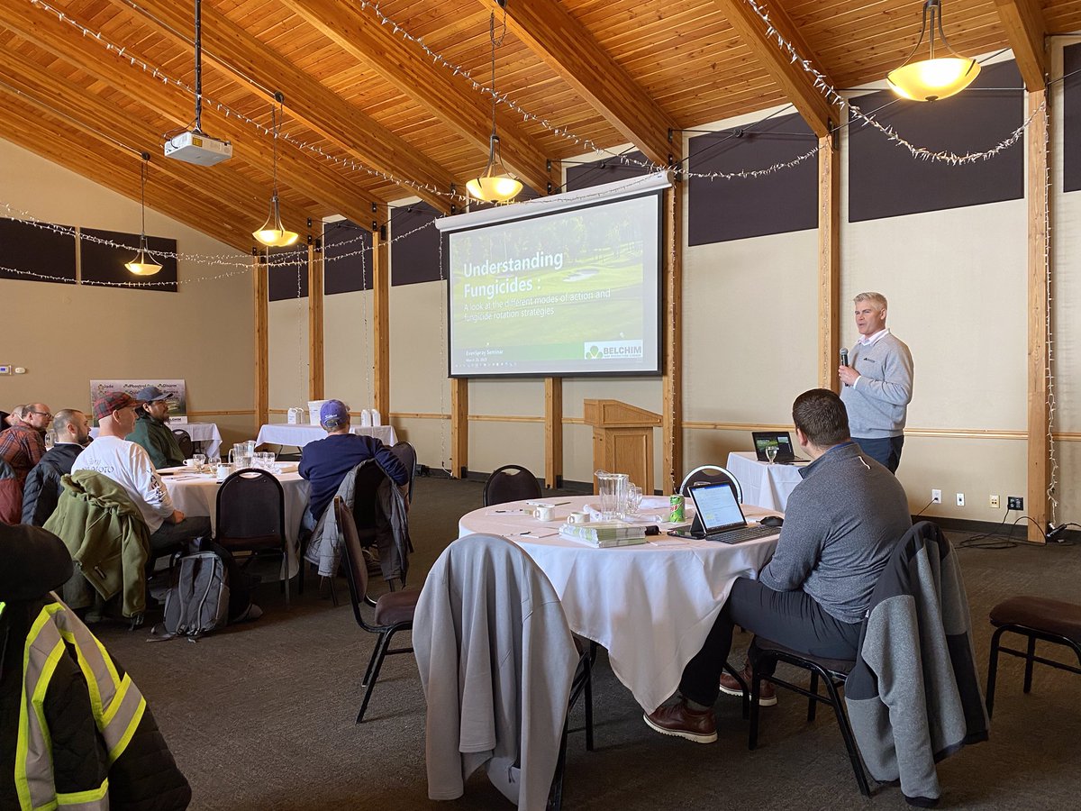 ES_McComb's tweet photo. Thank you to Barry Johnson of @BelchimTurf for joining us at the Spring @EvenSpray seminar and discussing getting the most out of your fungicides. https://t.co/RKgu3DhCfv
